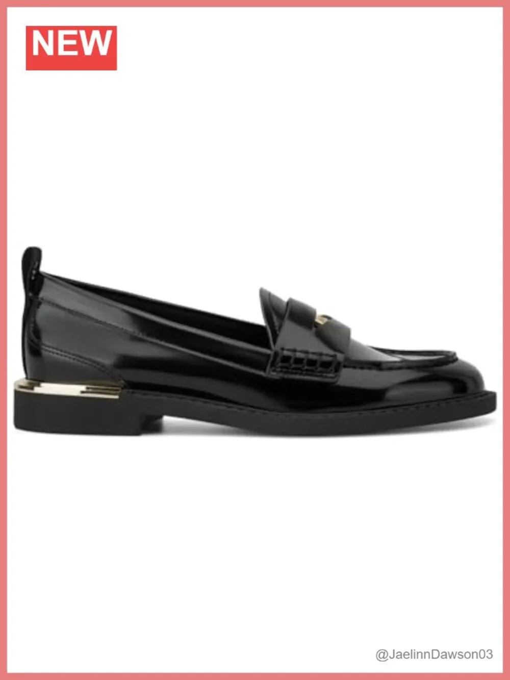 DKNY Raeya Penny Loafer Women's Mule Slip-On Round Toe Leather
